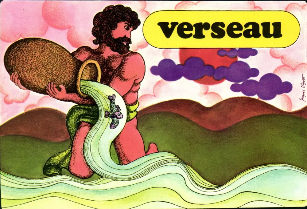 Aquarius — astrologisches Zeichen — Jacques Digeaut - Vorderseite