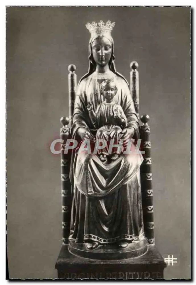 Estátua da Virgem com o Menino — Catedral de Chartres — Editor: B. HOUVET - Frente