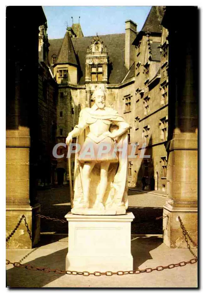 Statue von Henri IV — Schloss Pau — Édition de l'Europe, 57, Sarraguenas - Vorderseite