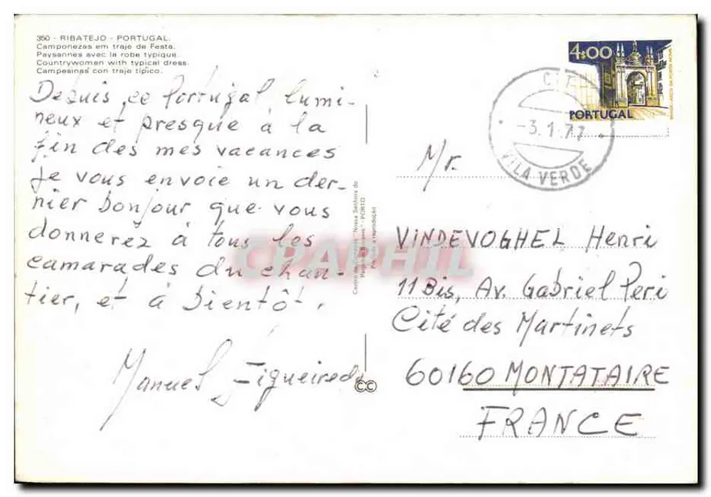 Ribatejo - Portugal — Frauen in festlicher Kleidung — Verleger Núria Solitário, Nr. 360 - Rückseite