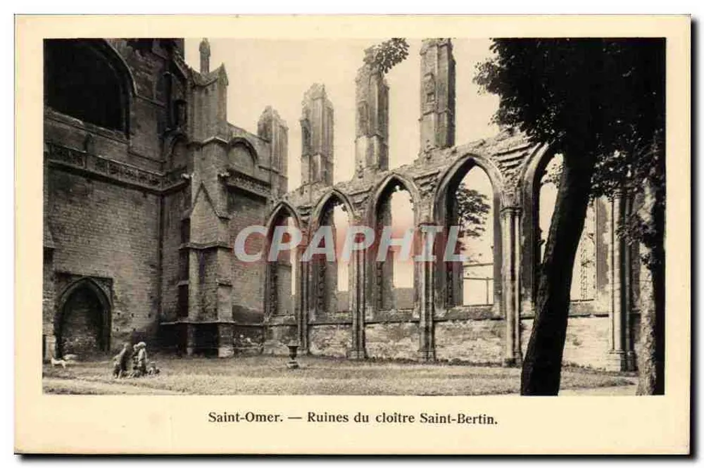 Saint-Omer — Ruínas do claustro de Saint-Bertin — E. Baunslor & Cie, Paris - Frente