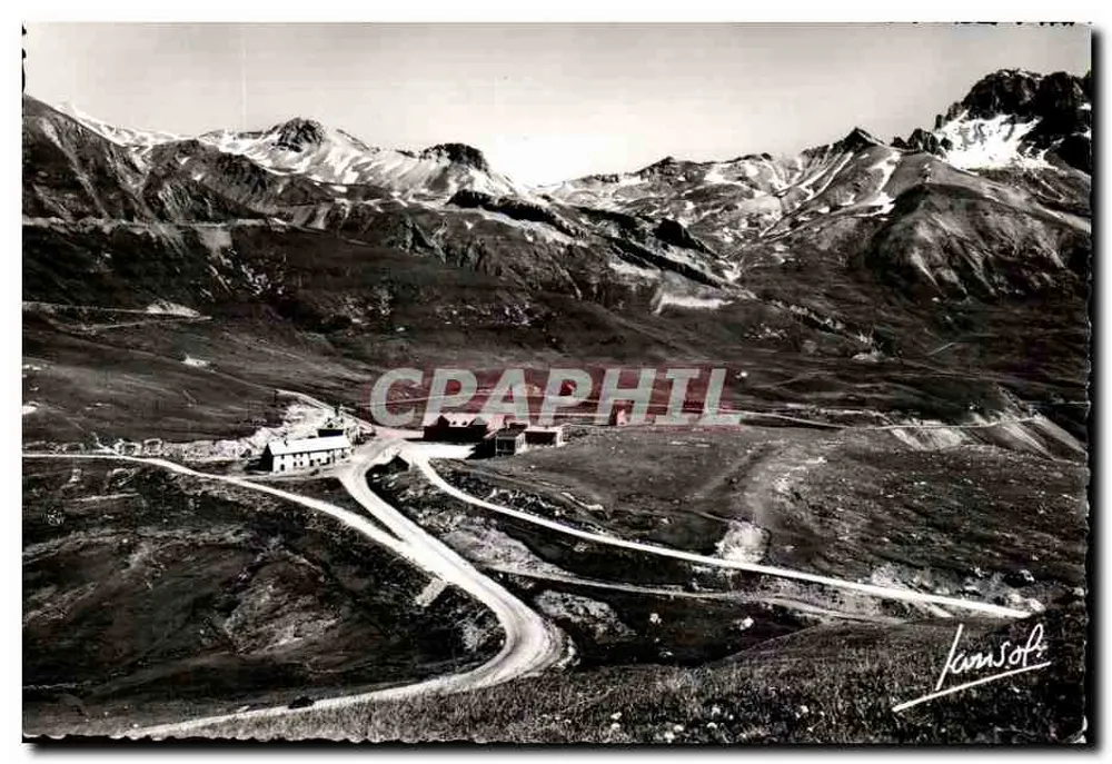 Der Lautaret-Pass (H.A.) 2058 m. — Allgemeiner Blick auf den Pass und die Kurven in Richtung Galibier — Éditions Photographies Jansol (Chambéry, Savoie) - Vorderseite