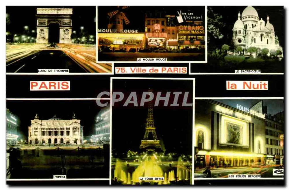 Paris — Nacht — 75. Stadt Paris - Vorderseite