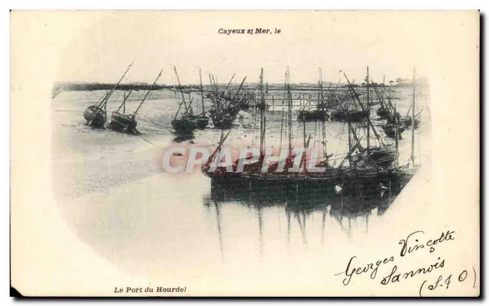 Le Port du Hourde! — vue du port avec nombreux bateaux à voile — éditeur Georges Vincotto, n° 40 - Vorderseite