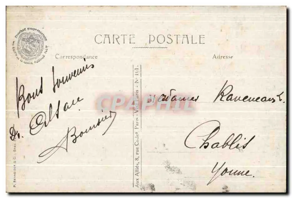 Willer, nahe Thann (Oberelsass) — Die Thur und die Eisenbahn — Tresor et Postes 55 - Rückseite