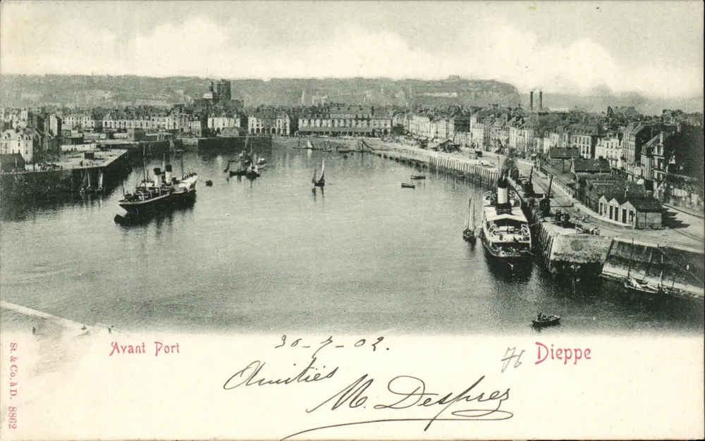 Avant Port — Dieppe — St & Co A.D. n° 8802 - Frente
