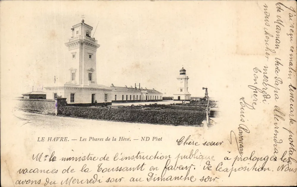 Os faróis da Hève — Le Havre — ND Phot - Frente