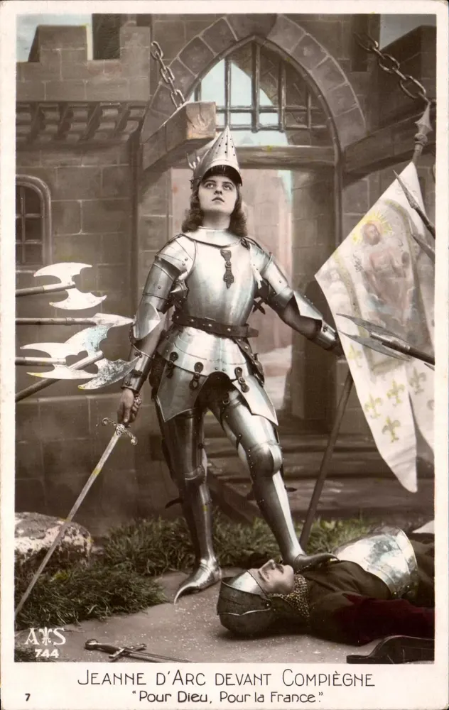 Jeanne d'Arc vor Compiègne — historische Szene — Verlag AJS n°744 - Vorderseite