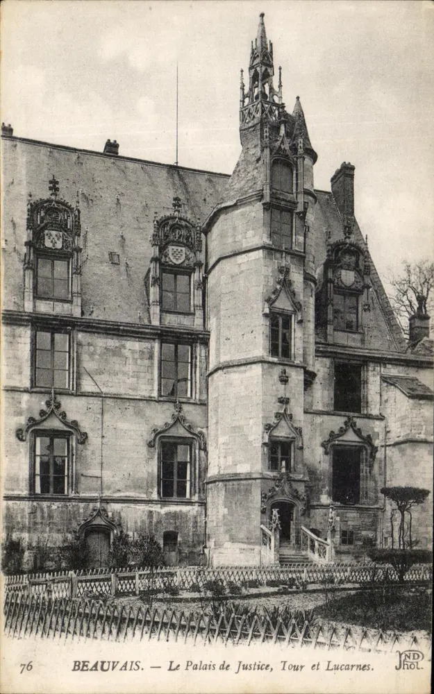 Beauvais — Das Palais de Justice, Turm und Schiefer — JND Hol. n°76 - Vorderseite