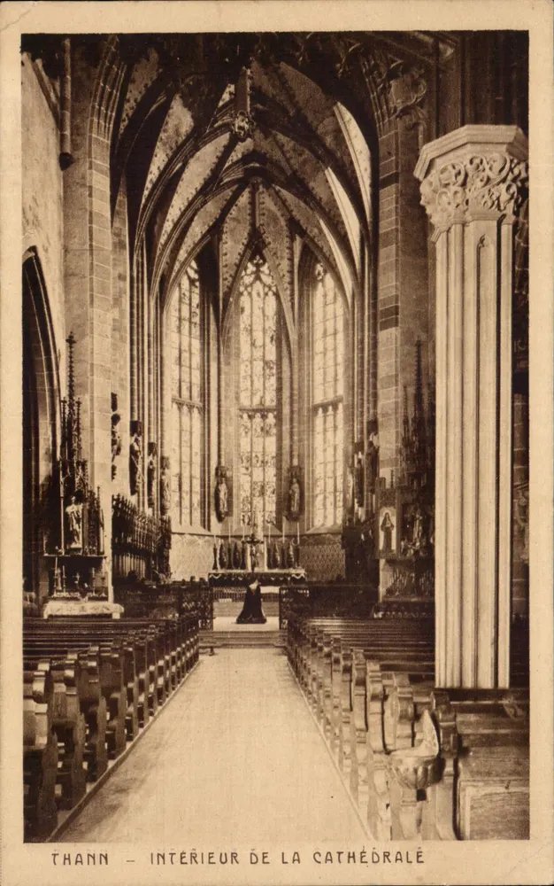 Thann — Interior da catedral — Braun et Cie, Dornach H.-Rhine, n°407 - Frente