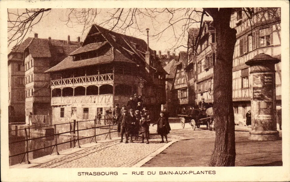 Straßburg — Rue du Bain-aux-Plantes — Braun & Cie, Druck in Straßburg - Vorderseite