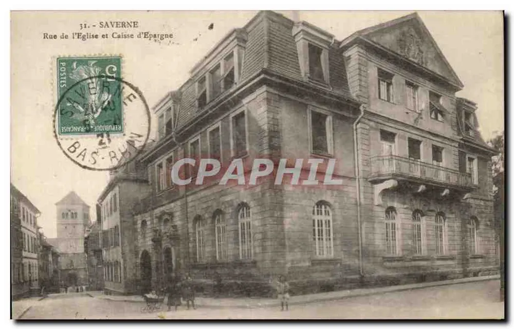 Saverne - Rue de l'Église und Sparkasse — Verleger nicht sichtbar - Vorderseite