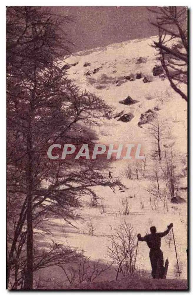 Skisprung über die Felsen — Edition der Société Générale d'Imprimerie — Nummer nicht sichtbar - Vorderseite