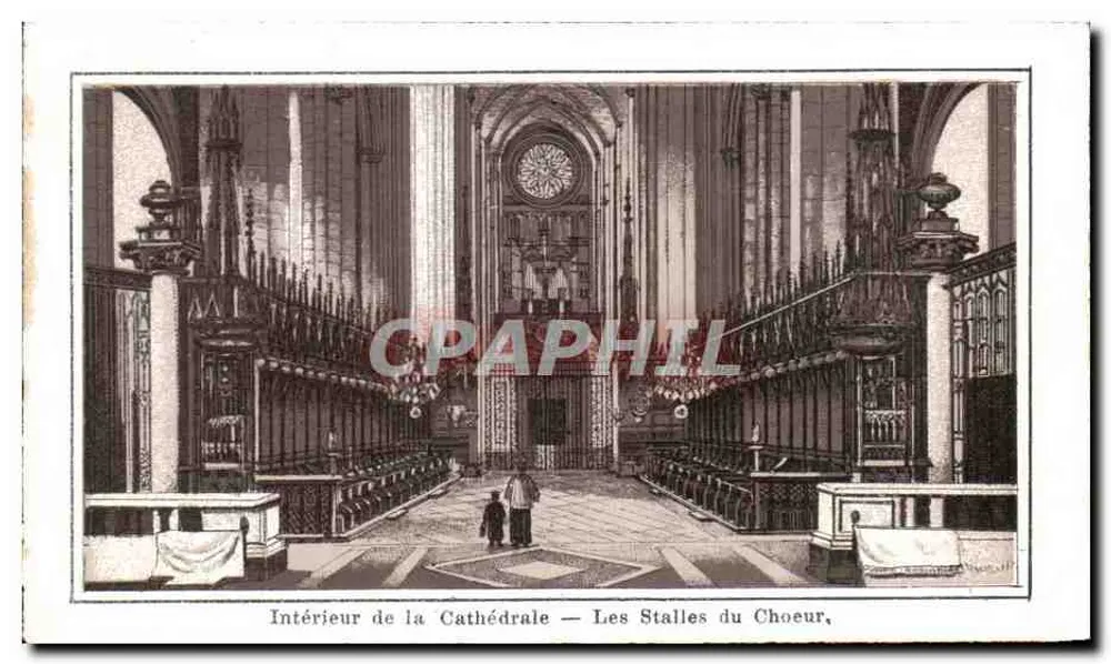 Innenansicht der Kathedrale — Die Chorbanken - Vorderseite