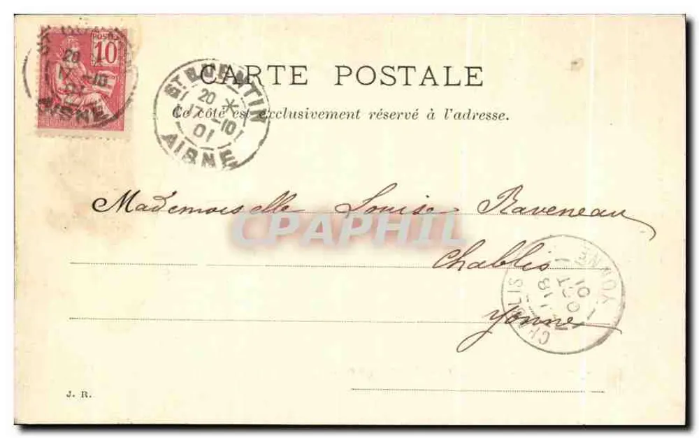 Vermand - Vestígios do Campo dos Romanos — P. D. — Jumelle Ballini e Placa da Casa Lumiére - Verso