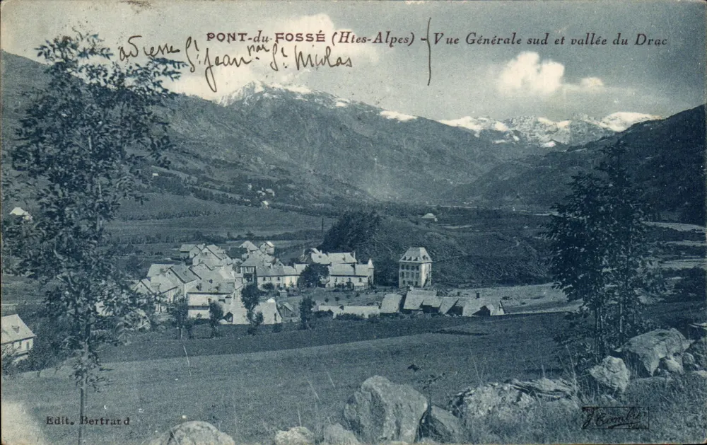 Pont-du-Fossé (Hautes-Alpes) — Allgemeine Ansicht Süd und Tal des Drac — Edit. Bertrand - Vorderseite
