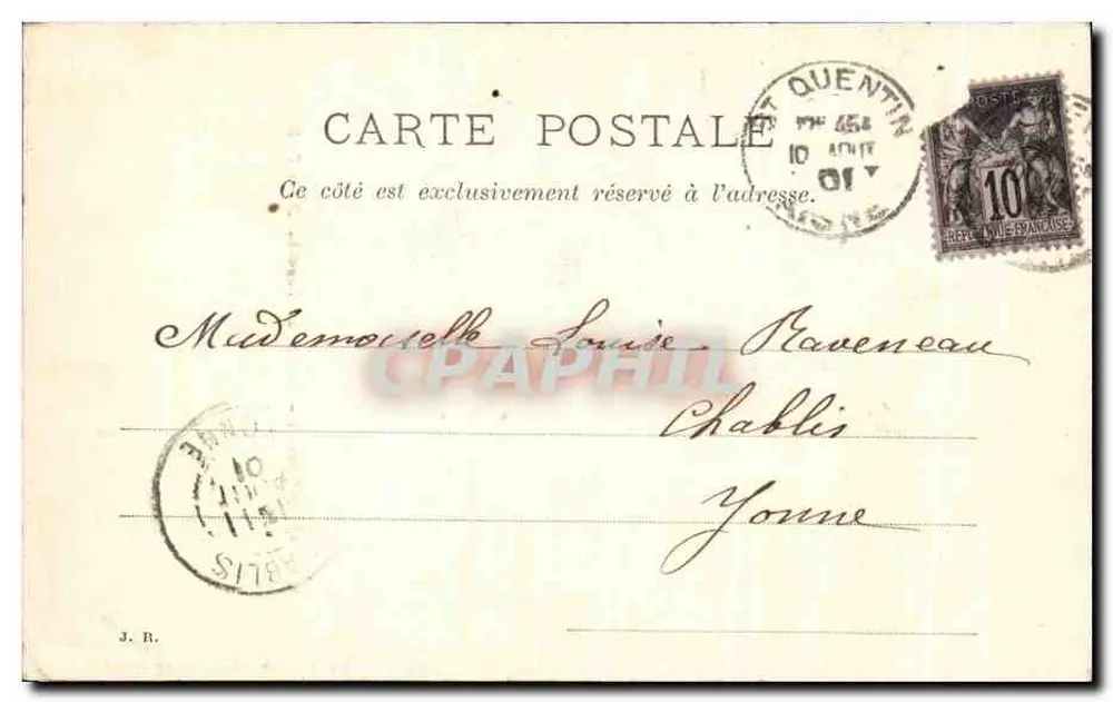 Saint-Quentin - Moinho de Todos os Ventos — P.D. — Impressão obtida com Jumelle Belieni e Placa da Maison Lumière - Verso