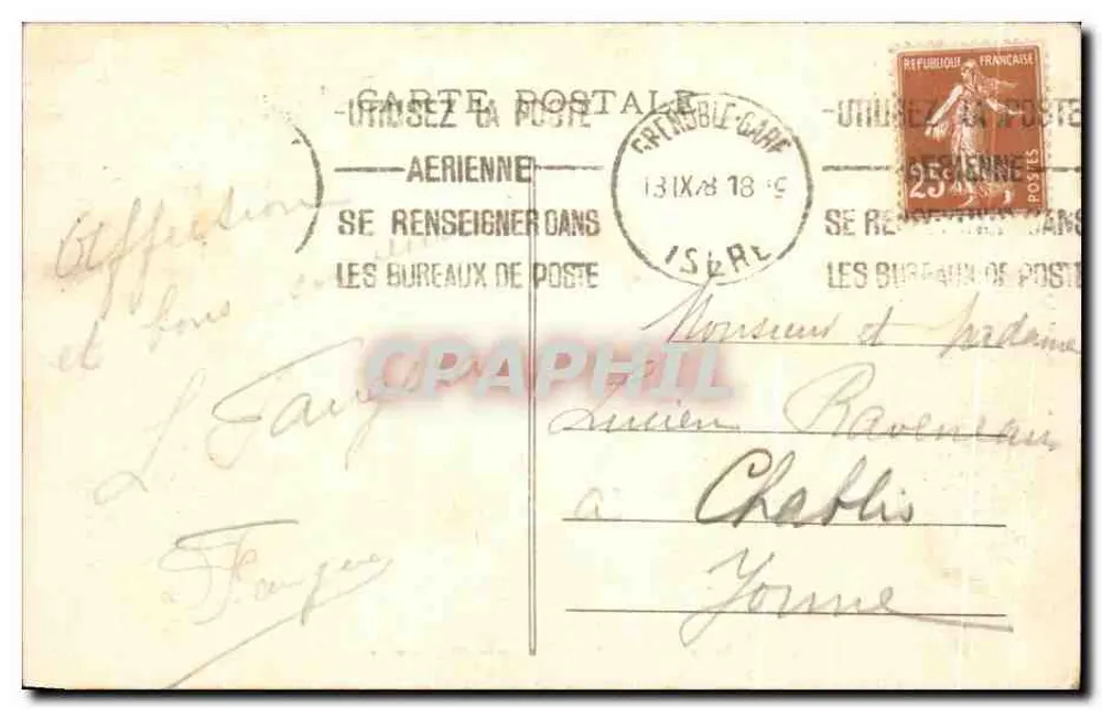 Rodovia do LAUTARET - Rampe das Commères — Edição Oidieux, Grenoble - Verso