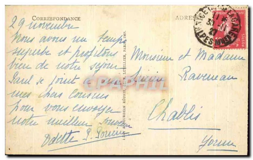 Nice — Die Gärten des Königs Albert I. und die Promenade Jetée — L.L. - Rückseite