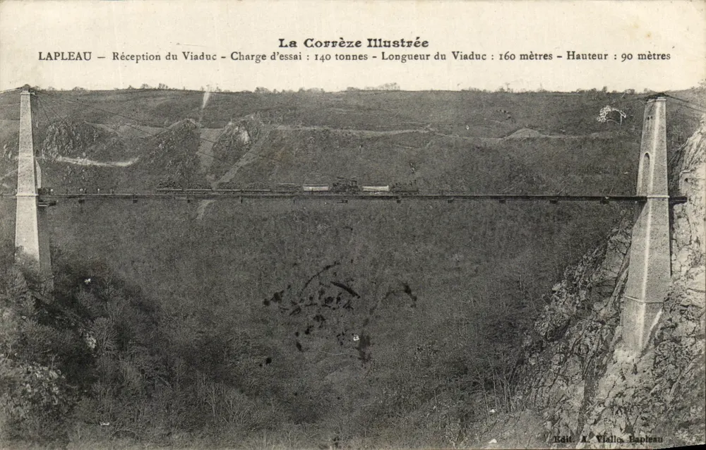 Lapleau — Recepção do Viaduto — La Corrèze Illustrée - Frente