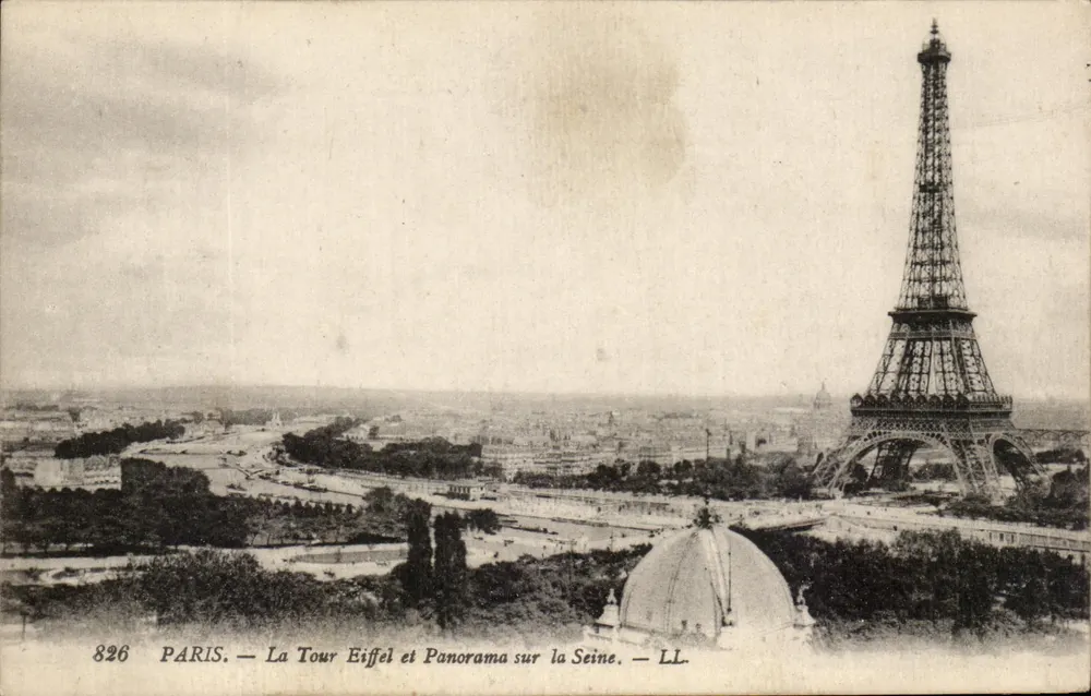 PARIS — La Tour Eiffel und Panorama über die Seine — LL. — N° 826 - Vorderseite