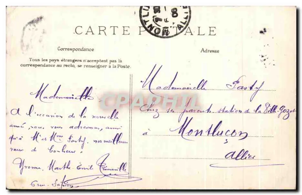 PARIS — Panorama vom Kirchhof Saint-Gervais — Verlag unbekannt, Nr. 170 - Rückseite