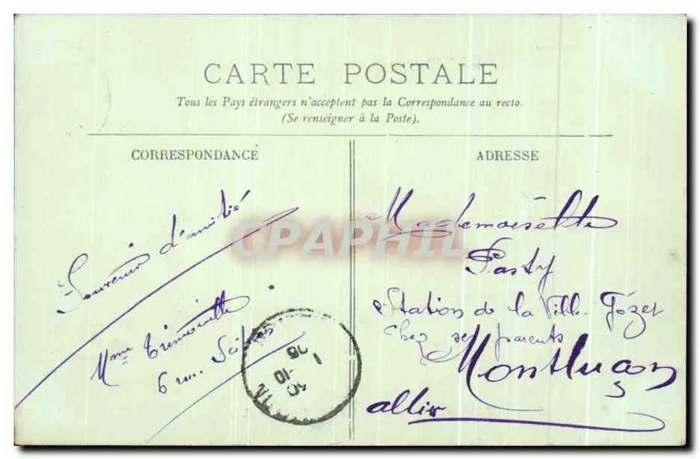 PARIS — Beeld van Jeanne d'Arc en Boulevard Saint-Marcel — Ed. L. - Achterkant