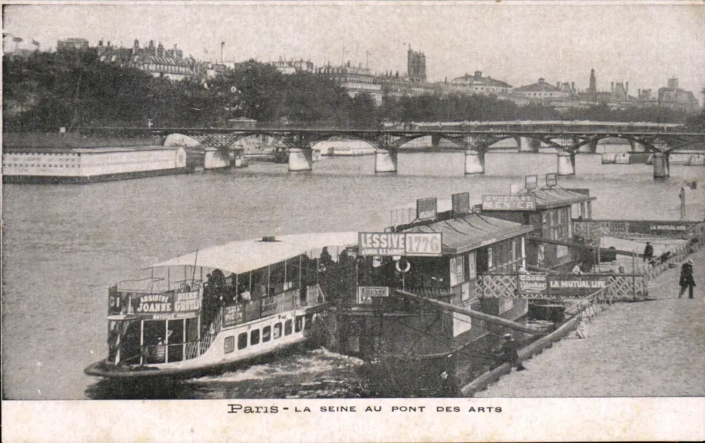 Paris - Ansicht der Seine am Pont des Arts — Louver - Vorderseite