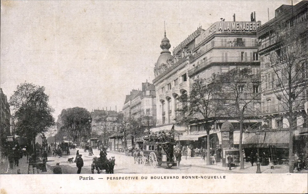 Paris — Perspective of the Boulevard Bonne-Nouvelle — Unidentified Publisher - Front