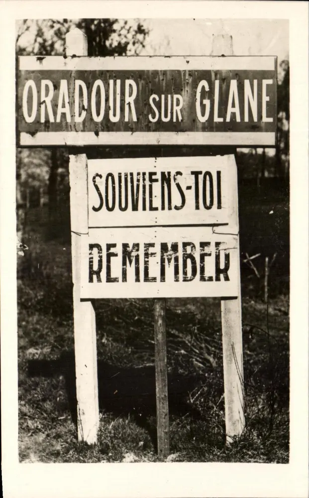Oradour-sur-Glane — Erinnerung und Gedenken — Erschienen zugunsten der A.N.F.M. von Oradour-sur-Glane - Vorderseite