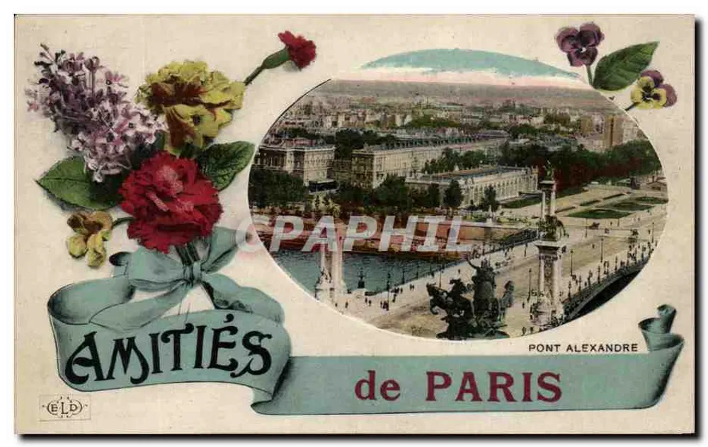 Ponte Alexandre III — Paris — Editor ELD, número de série não visível - Frente