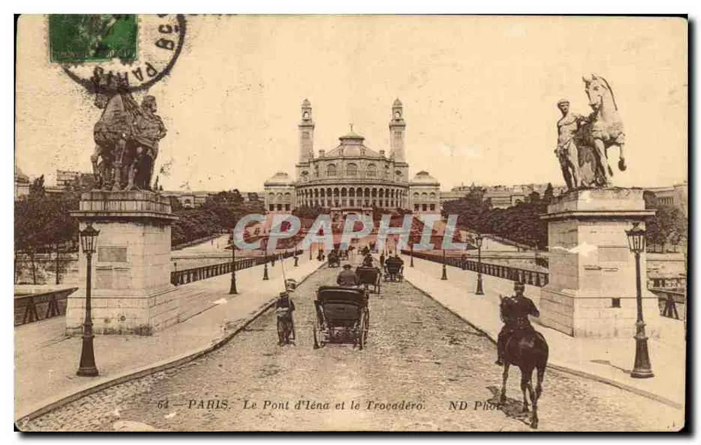 Paris — Der Pont d'Iéna und das Trocadéro — ND Photo - Vorderseite