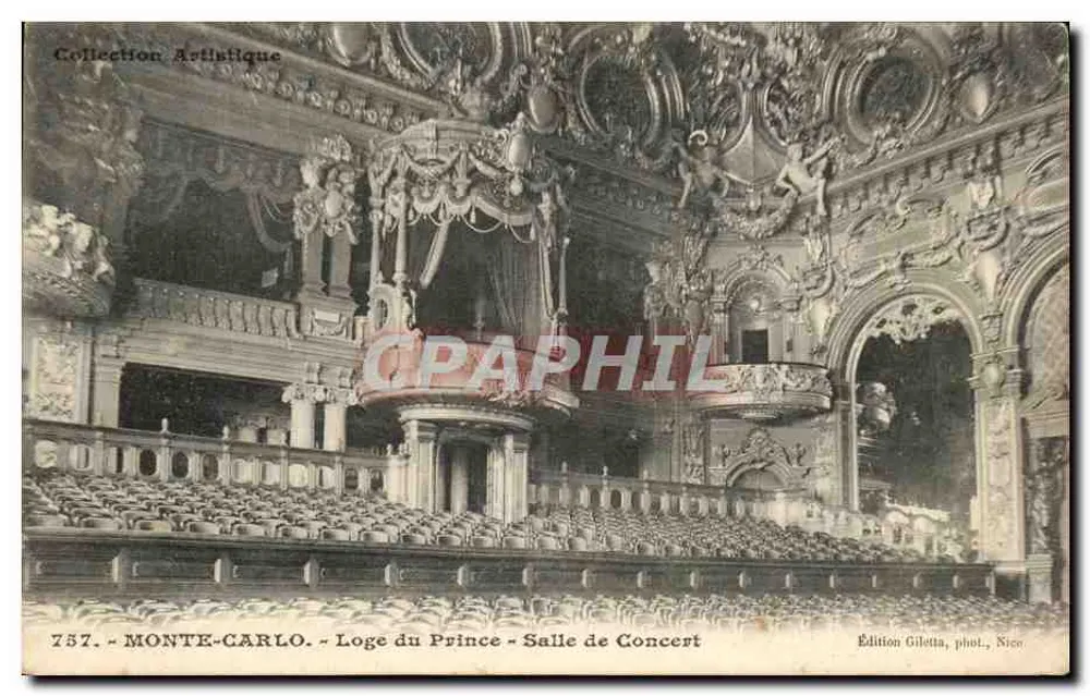 Monte-Carlo - Loge des Prinzen - Konzertsaal — Édition Giletta, phot. Nîco - Vorderseite