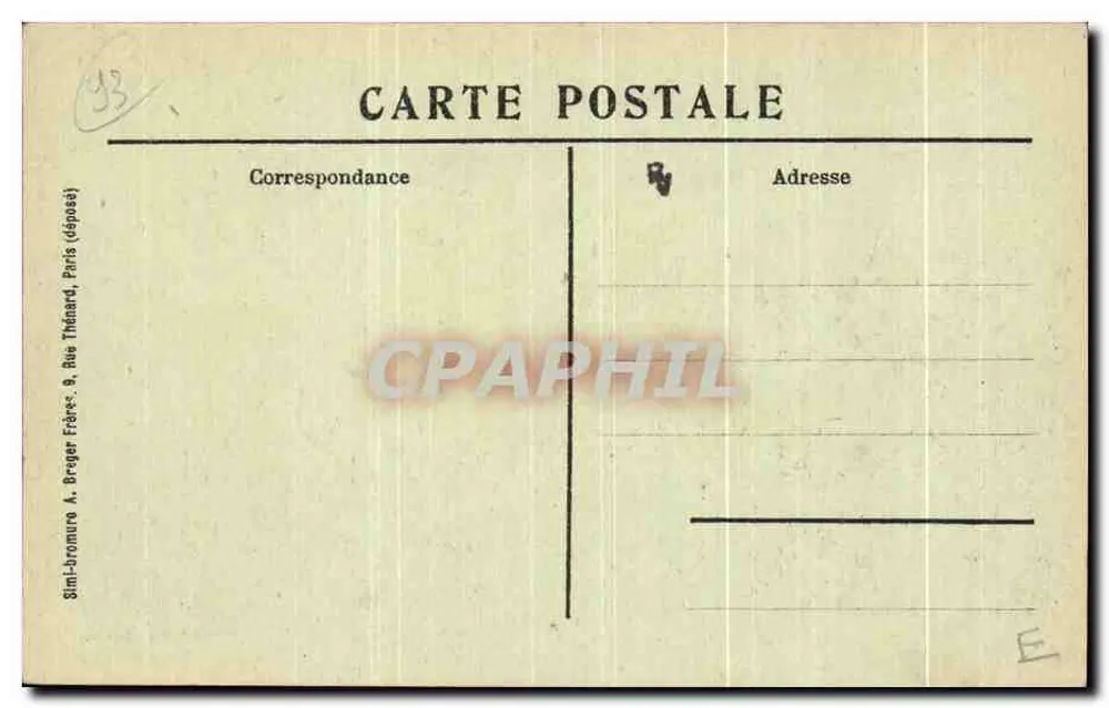 Le Bourget — Nach den Schlachten vom 28., 29. und 30. Oktober 1870 — Sammlung F. Bordas - Rückseite