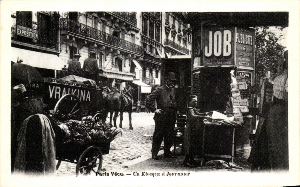 Paris Vécu — Un Kiosque à Journaux — ADECA NEUDIN n° 211 - Recto