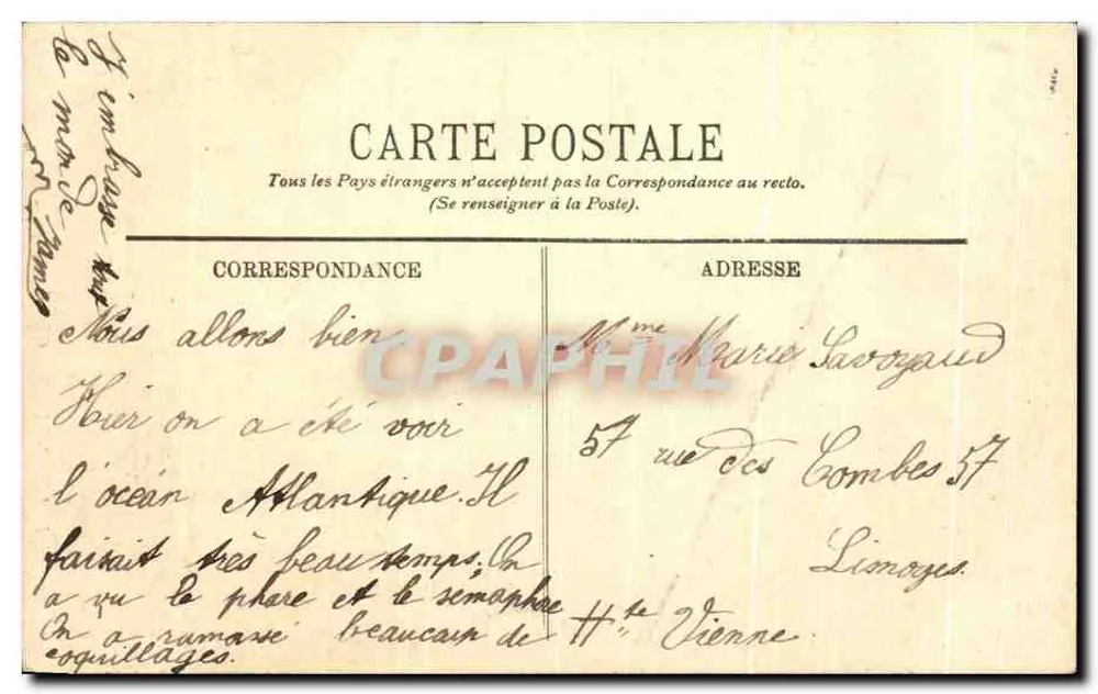 Arredores de Arcachon — O Farol — LL. n°100 - Verso