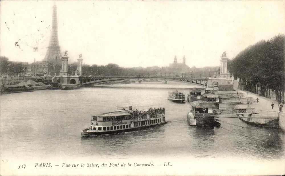 Paris — Ansicht der Seine vom Pont de la Concorde — LL. n° 347 - Vorderseite