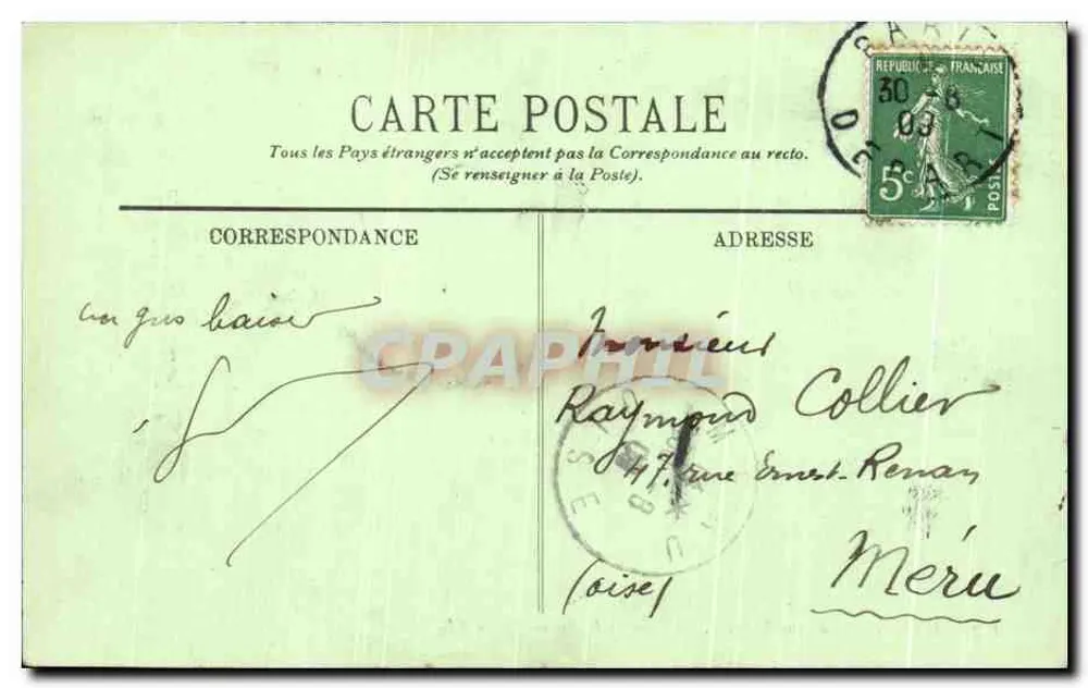 Paris — Ansicht der Seine vom Pont de la Concorde — LL. n° 347 - Rückseite