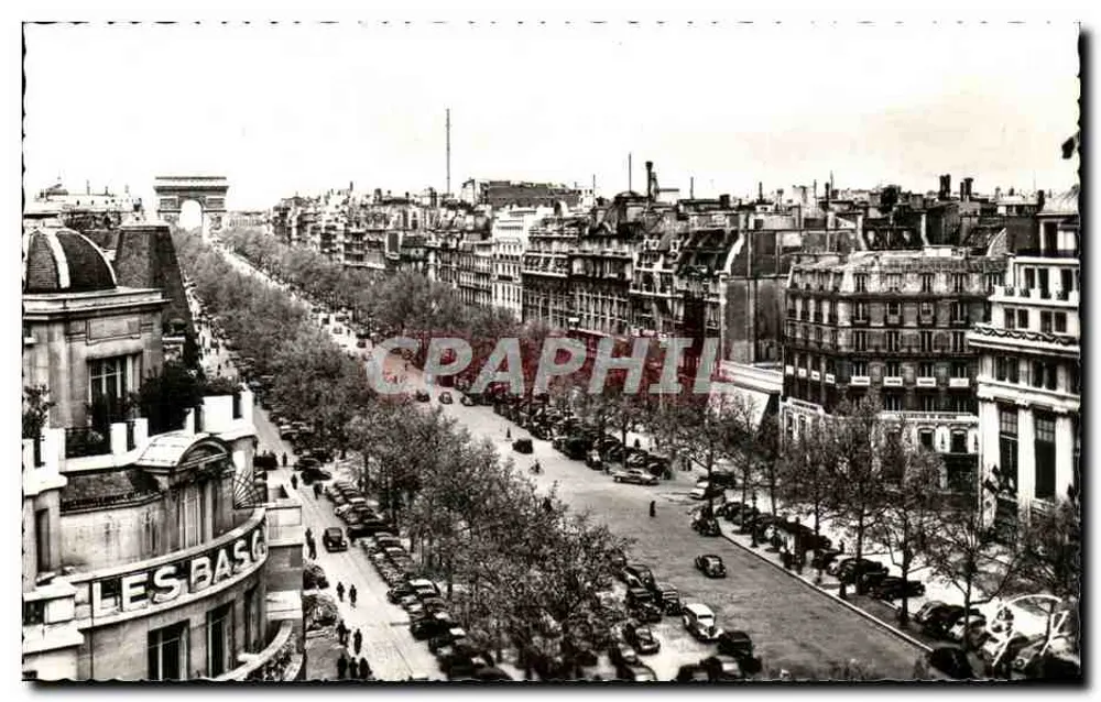 Champs-Élysées — allgemeine Ansicht und Arc de Triomphe — éd. André Léconte & Cie, Paris - Vorderseite