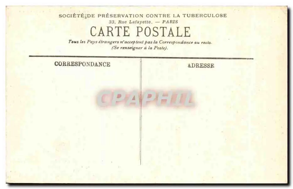 Haushaltsicherheit — Hygiene und Sauberkeit — Gesellschaft zur Bekämpfung der Tuberkulose, Paris - Rückseite