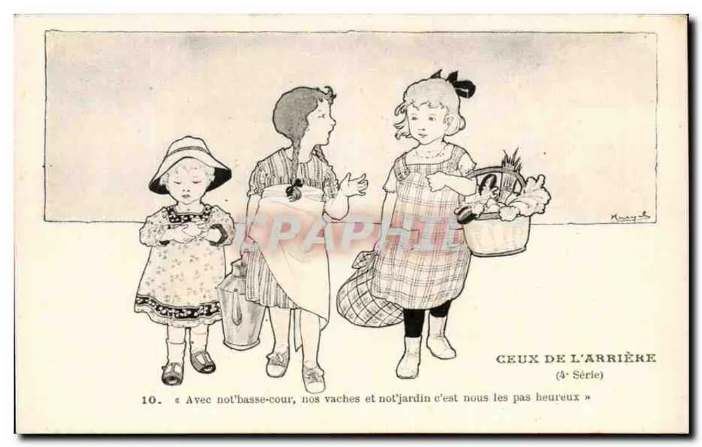 Die von der Hinterhof — Serie 4 — « Mit unserm Hinterhof, unseren Kühen und unserem Garten, sind wir die Unglücklichen » — Marvyl - Vorderseite