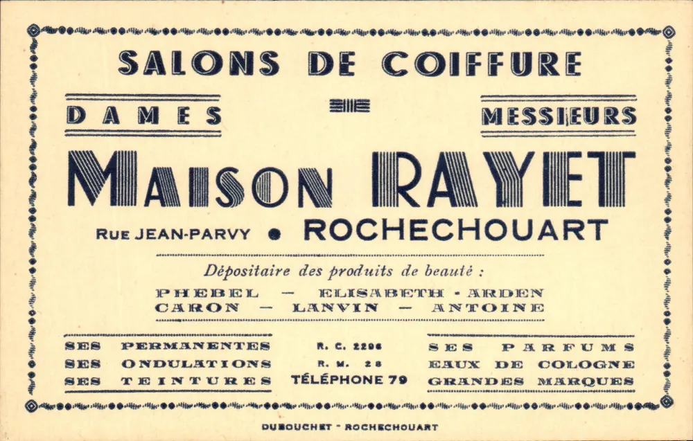 Friseursalons für Damen und Herren - Maison Rayyet - Rue Jean-Parvy - Vorderseite