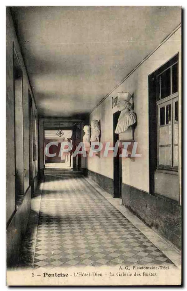 Pontoise - Das Hotel-Dieu - Die Galerie der Büsten — A. G. Pissefontaine-Triel, n°5 - Vorderseite