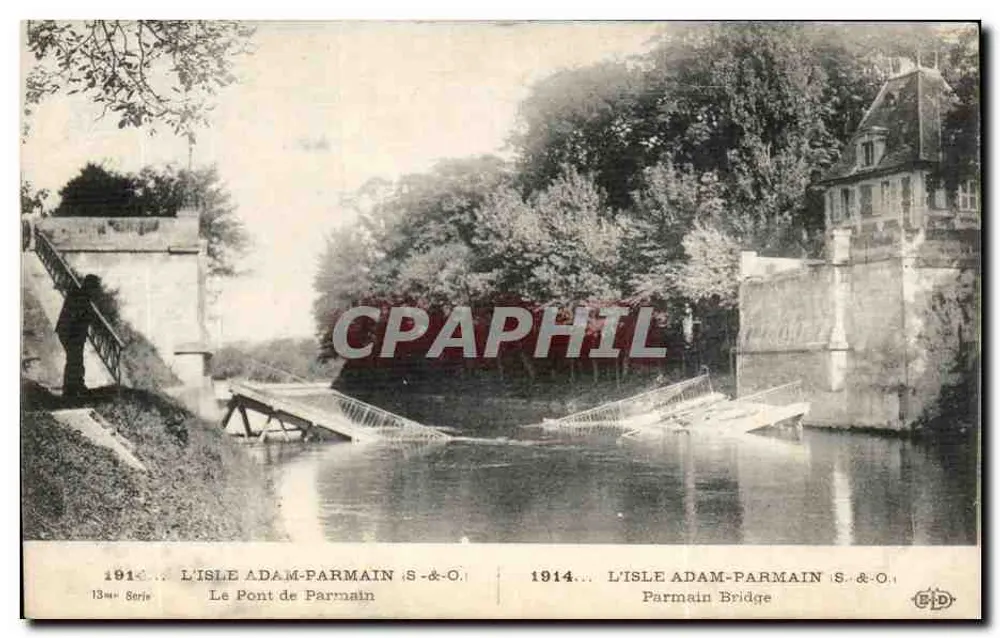 L'Isle Adam-Parmain — Der Brücke von Parmain — S.&O. n°13 - Vorderseite