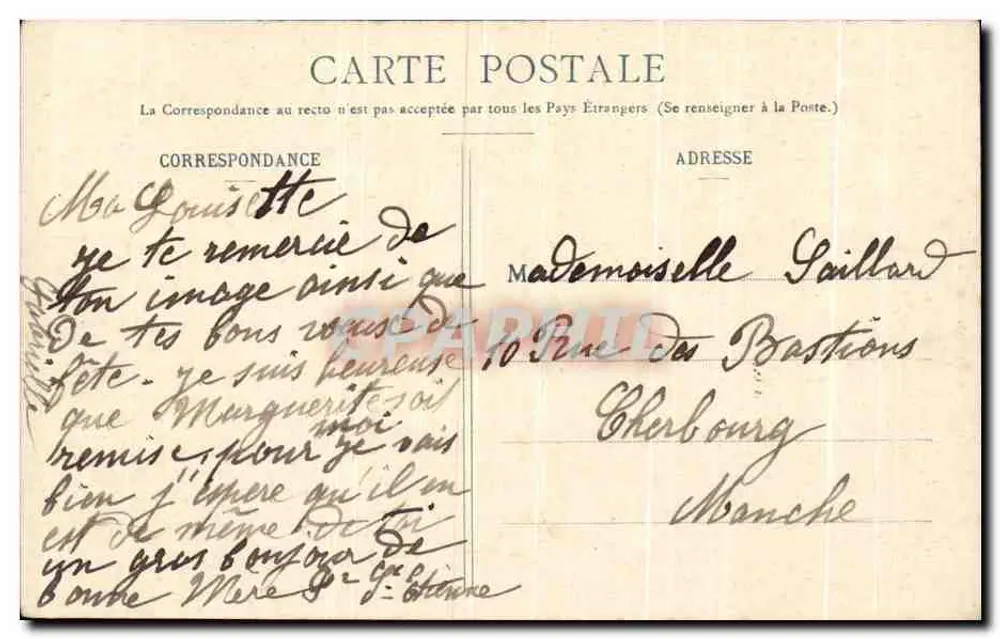 Kollegium Pontoise — Das Refektorium — A. Sayes, Verlag - Rückseite