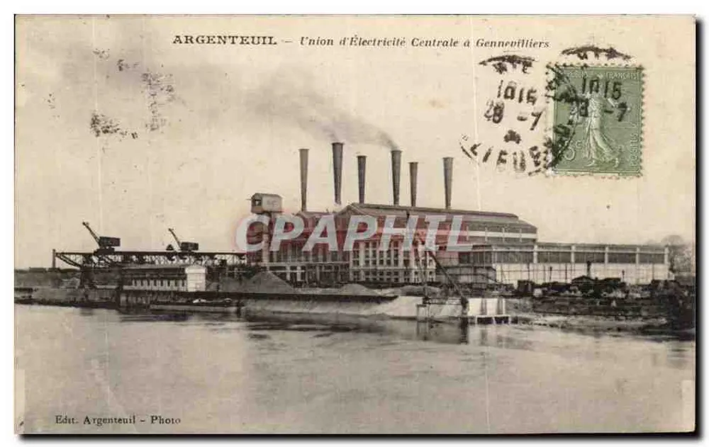 Argenteuil — Elektrizitätszentrale Union in Gennevilliers — Argenteuil-Verlag — Foto - Vorderseite