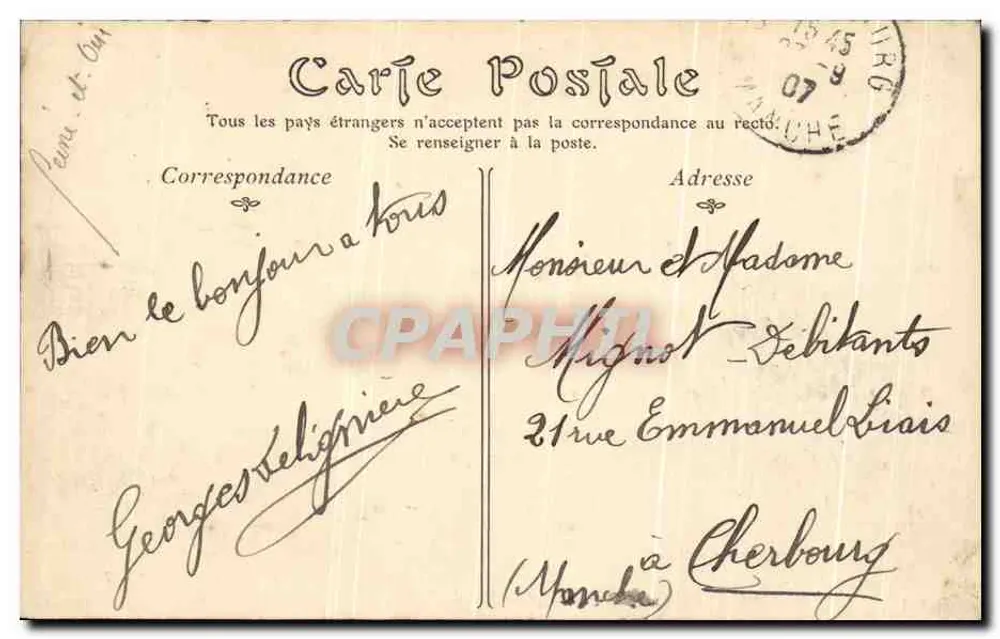 MÉRY-SUR-OISE — Das Rathaus und die Rue de Paris — ND Phot - Rückseite