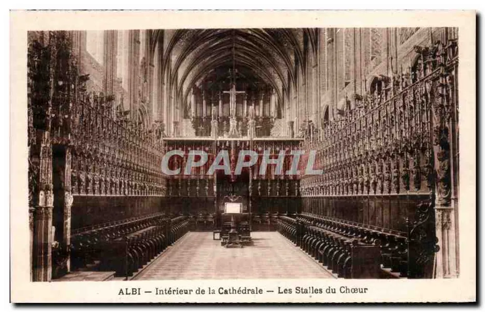 ALBI — Innenansicht der Kathedrale — Die Chorstühle - Vorderseite