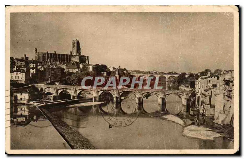 Albi — Der alte Pont und die Kathedrale Ste-Cécile — Les Éditions d'Art YVON, Paris - Vorderseite