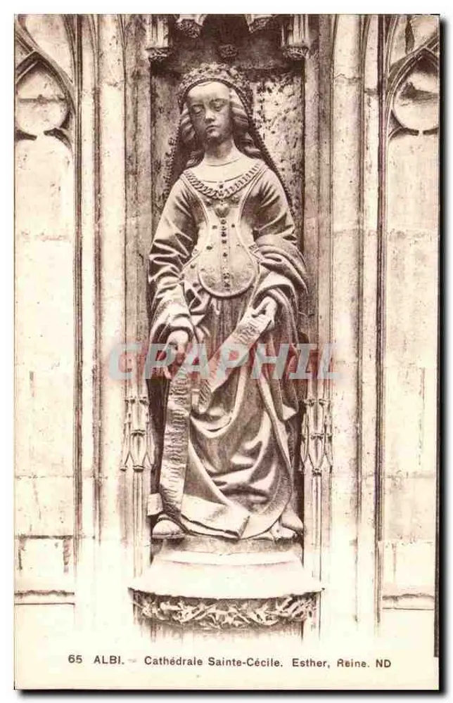 Statue der Esther, Königin — Kathedrale Sainte-Cécile — Albi - Vorderseite